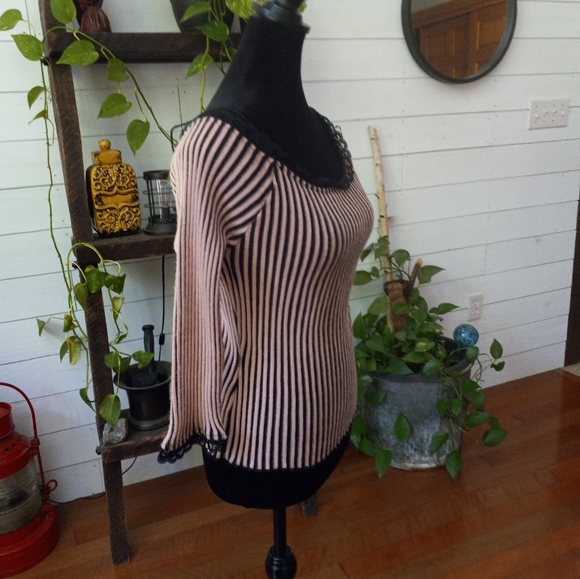 S. 3/4 sleeve stripped shirt - Picture 3 of 4